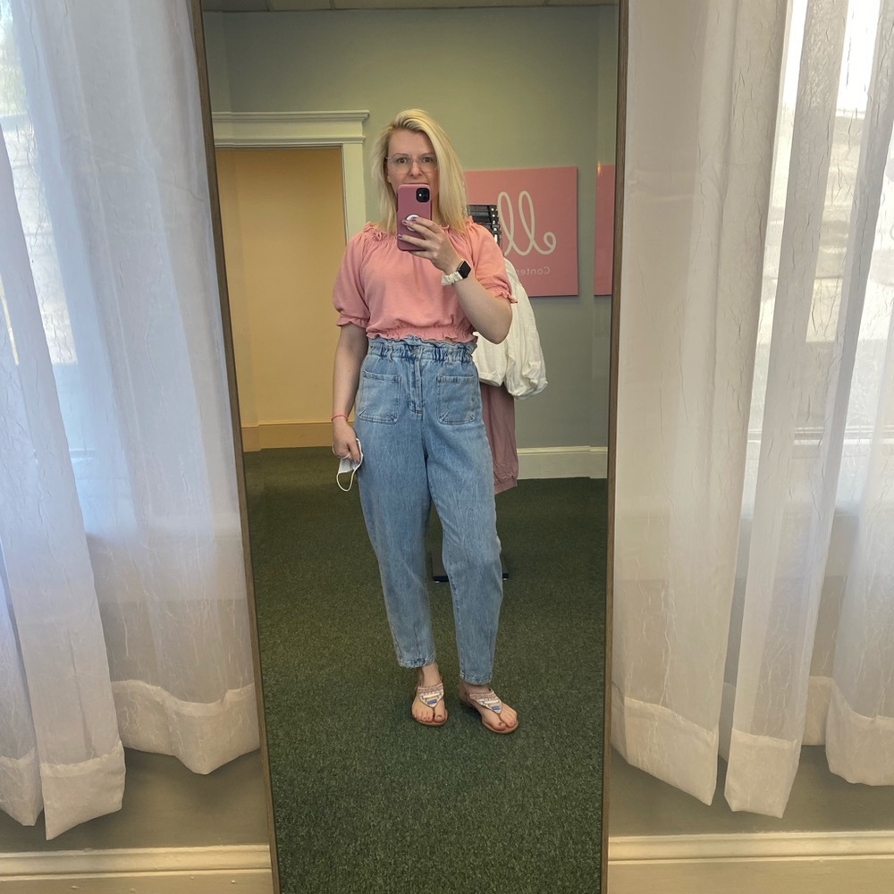 High Waisted Paper Bag Jeans - NWT - Picture 7 of 7